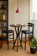 Banqueta Alta de Madera HW Hanna – Color Negra