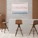 Taburete giratorio tapizado Marina, color Freijó, tela Frise claro