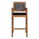 Banqueta de Madera Anice con Cuerda Negra – Tela Acquablock