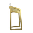 Banqueta de Madera Amália con Respaldo en Malla – Color Almendra – Lino Beige