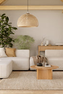 Alfombra de sisal a cuadros